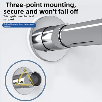 Pus-U formos dušo užuolaidos lazda iš nerūdijančio plieno, reikalauja gręžimo, voniai, šiuolaikinis stilius