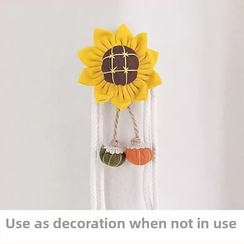 Užuolaidų raištis su gėlių dekoru, tinklinių užuolaidų raištis, saugojimo sagtis