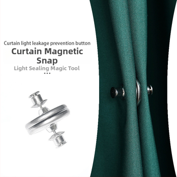 Užuolaidų spaustukas su stipriu magnetiniu prisitraukimu, iš aliuminio lydinio, nuimamas magnetinis uždarymas, užkerta šviesos pratekėjimą