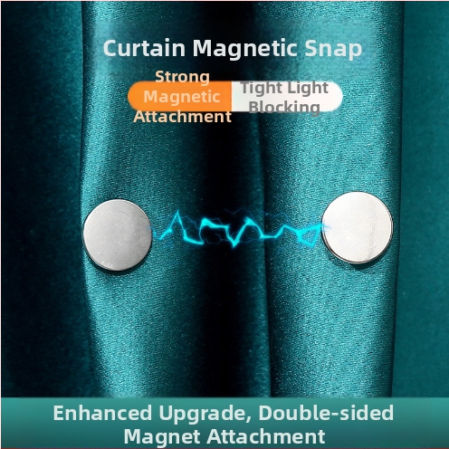 Aizkaru skava ar spēcīgu magnētisku pievilkšanu, atkārtoti lietojama alumīnija sakausējums, noņemams magnētisks aizvērums, novērš gaismas noplūdi