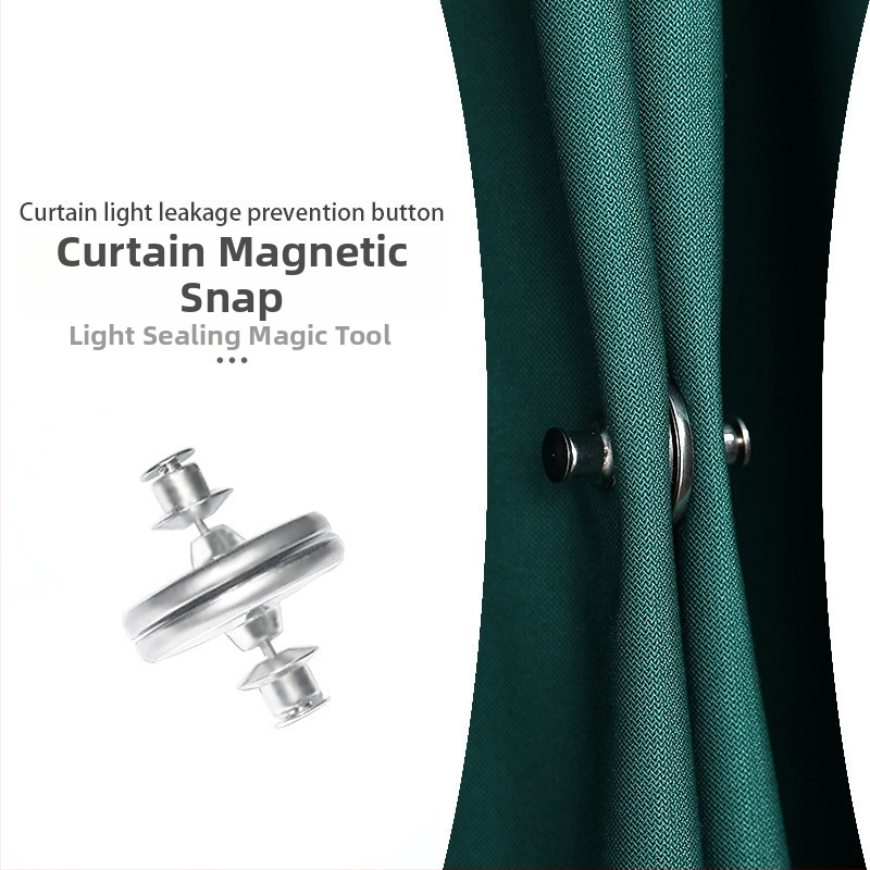 Užuolaidų spaustukas su stipriu magnetiniu prisitraukimu, iš aliuminio lydinio, nuimamas magnetinis uždarymas, užkerta šviesos pratekėjimą