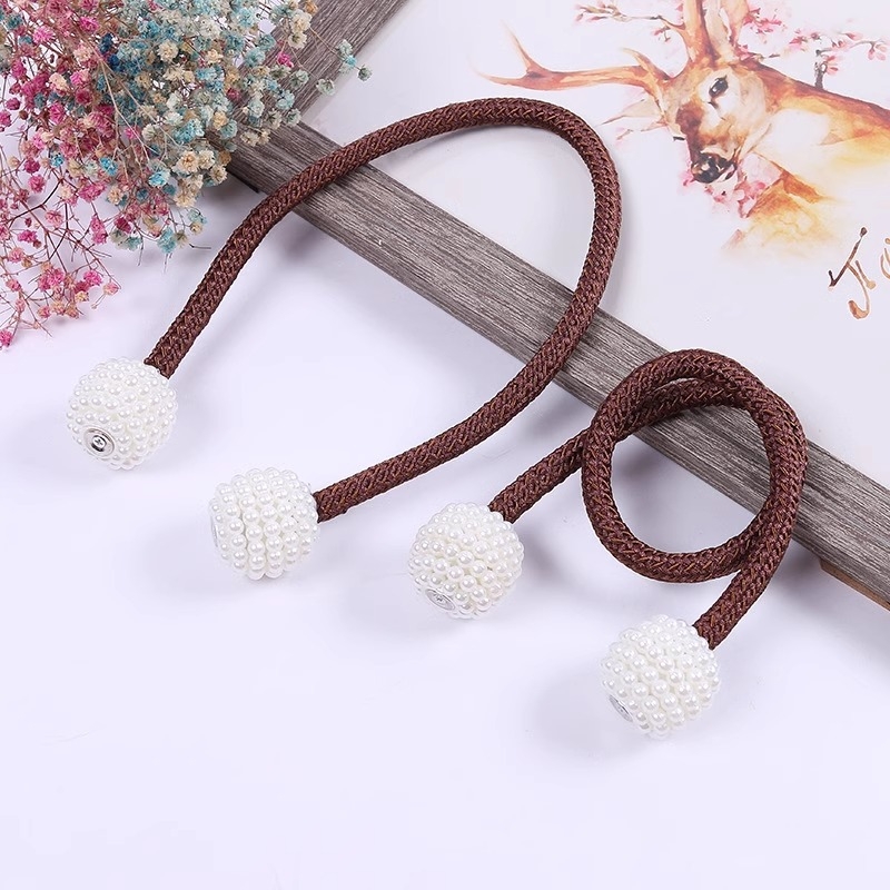 Legături magnetice pentru perdea cu perle, țesut, stil modern minimalist, fără găuri