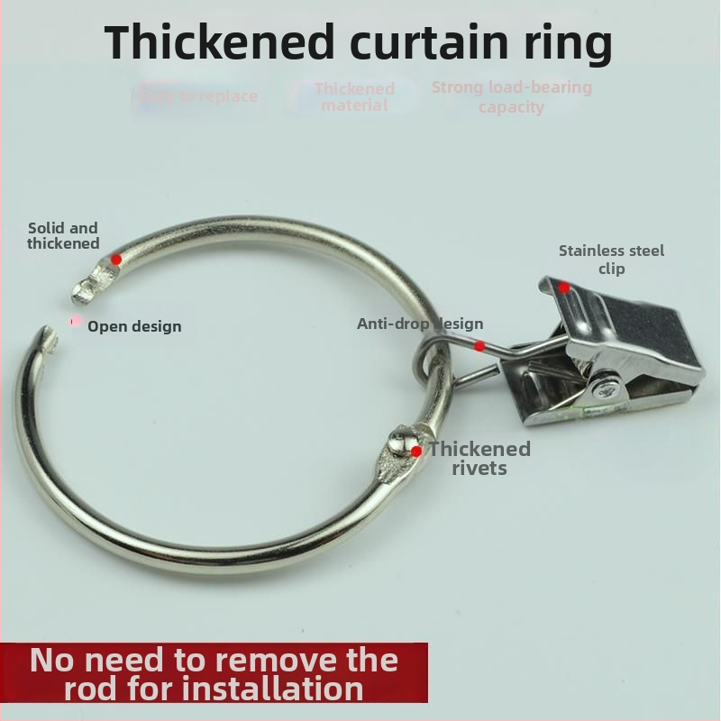 Aizkaru gredzens ar klipu un sprādzei dušas aizkariem, romiešu stilā, mūsdienīgs minimālisms