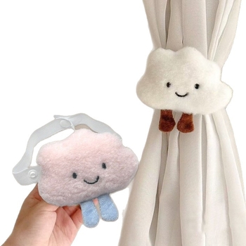 Legături pentru perdea – design modern minimalist, motive cu nori și animale, material fibră chimică, fără personalizare