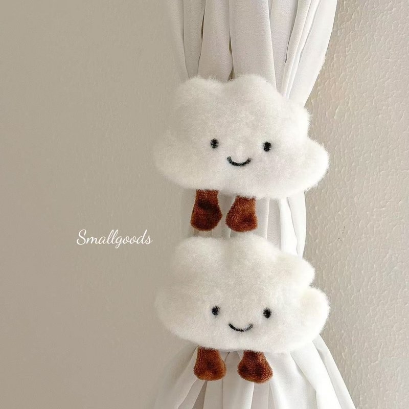 Legături pentru perdea – design modern minimalist, motive cu nori și animale, material fibră chimică, fără personalizare