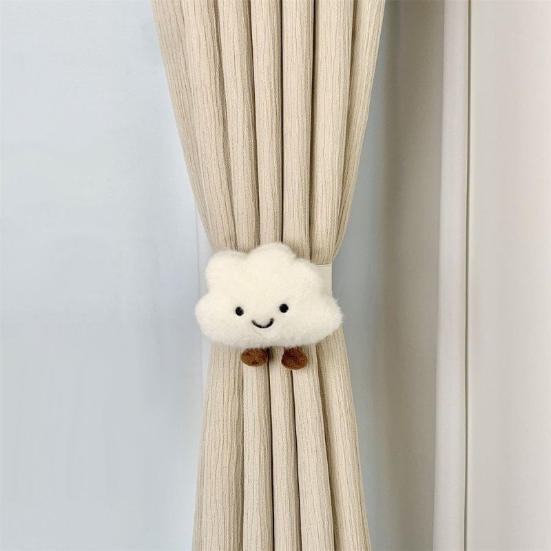 Legături pentru perdea – design modern minimalist, motive cu nori și animale, material fibră chimică, fără personalizare
