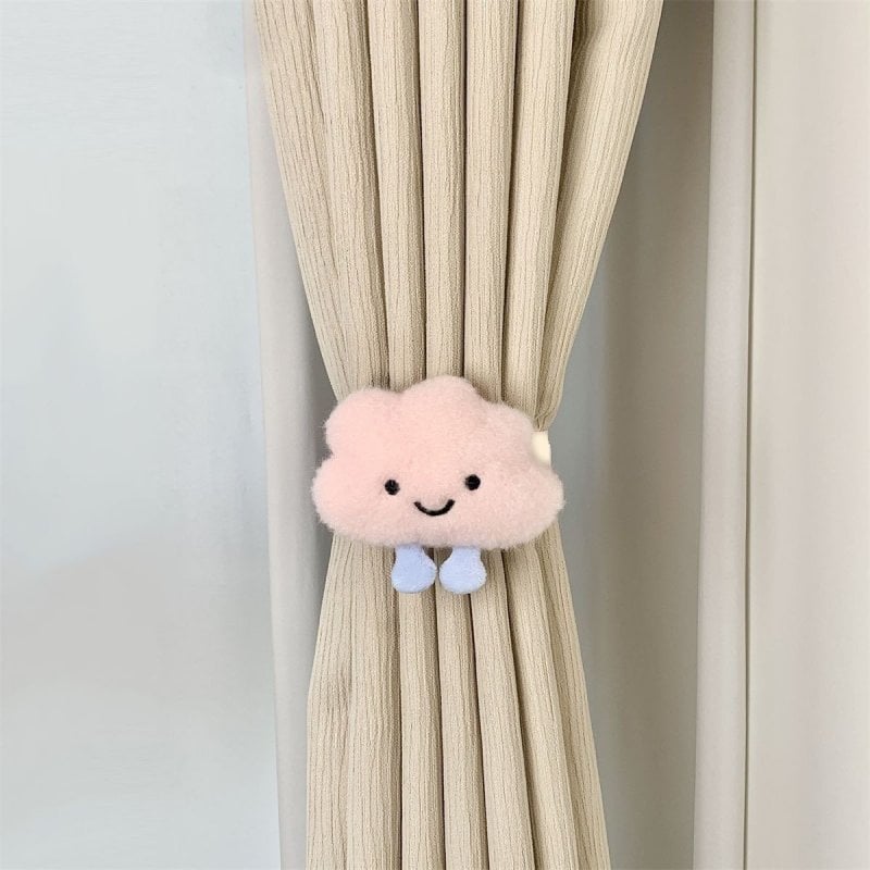 Legături pentru perdea – design modern minimalist, motive cu nori și animale, material fibră chimică, fără personalizare