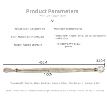Audinių užuolaidų raišteliai su perlų akcentais, reguliuojami surišimo dirželiai, lengvas prabangos stilius
