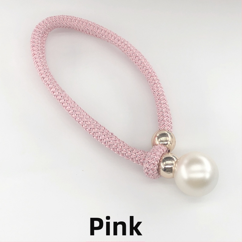 Audinių užuolaidų raišteliai su perlų akcentais, reguliuojami surišimo dirželiai, lengvas prabangos stilius