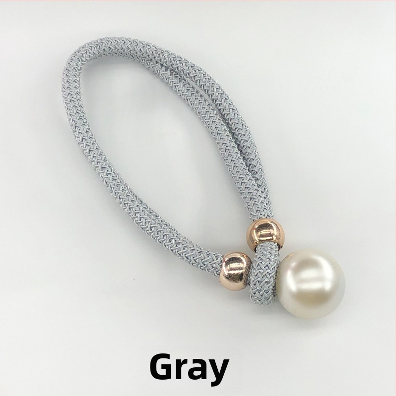 Audinių užuolaidų raišteliai su perlų akcentais, reguliuojami surišimo dirželiai, lengvas prabangos stilius