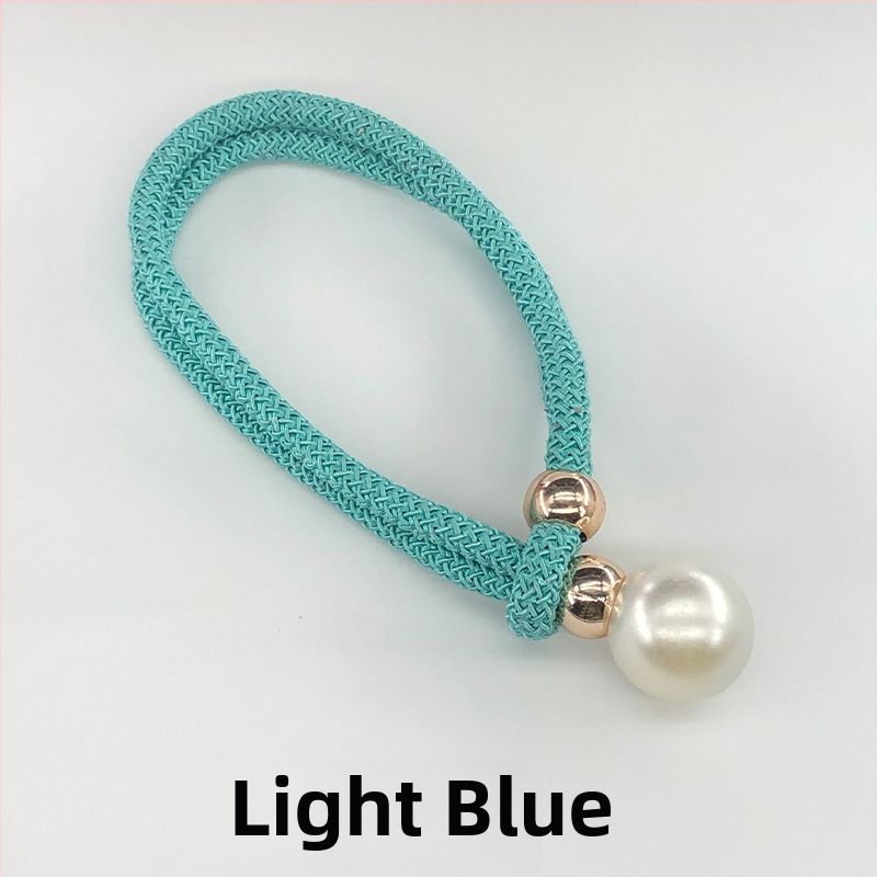 Audinių užuolaidų raišteliai su perlų akcentais, reguliuojami surišimo dirželiai, lengvas prabangos stilius