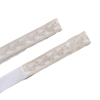 Bandă pentru perdea din dantelă - design modern minimalist, decor cu funda brodată