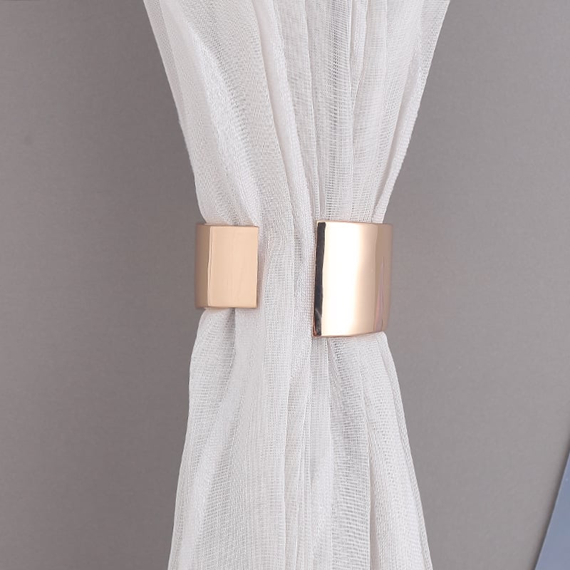 Reținători pentru perdele - metal, design asimetric cu deschidere centrală, stil modern minimalist, marcă Fan Yutong, personalizabil