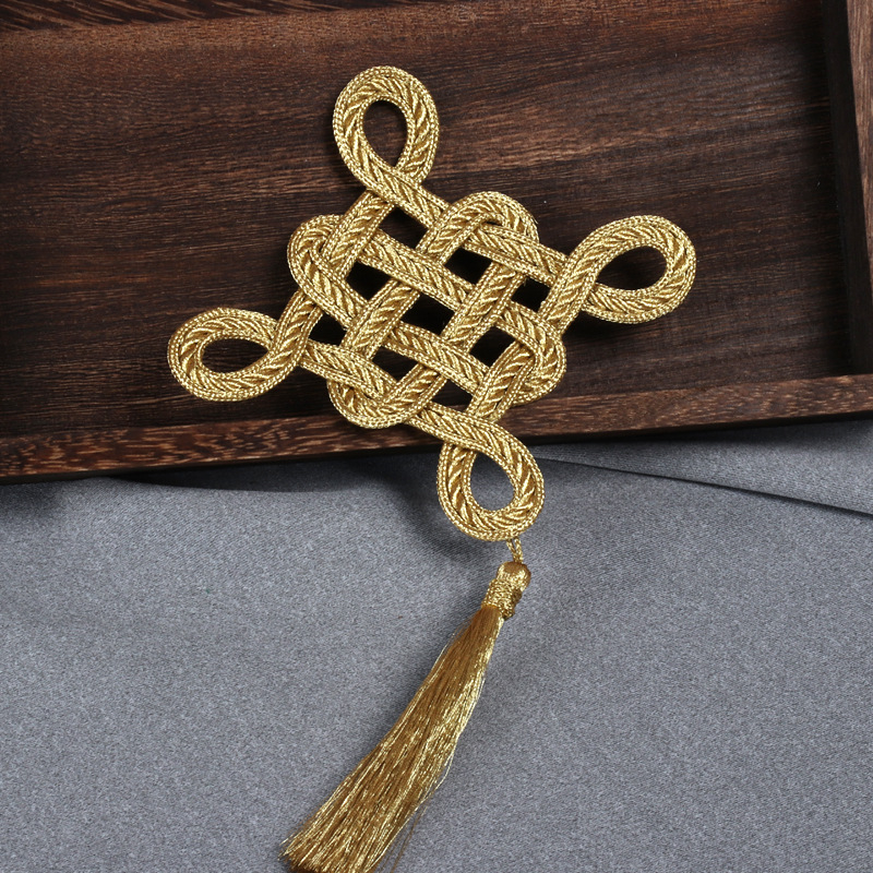 Aukso vielos kinų mazgo diržo sagtis — aksesuarai, medžiaga: auksinė viela; struktūra: aksesuarai; taikymas: diržas; prekės ženklas: Inheritance accessories