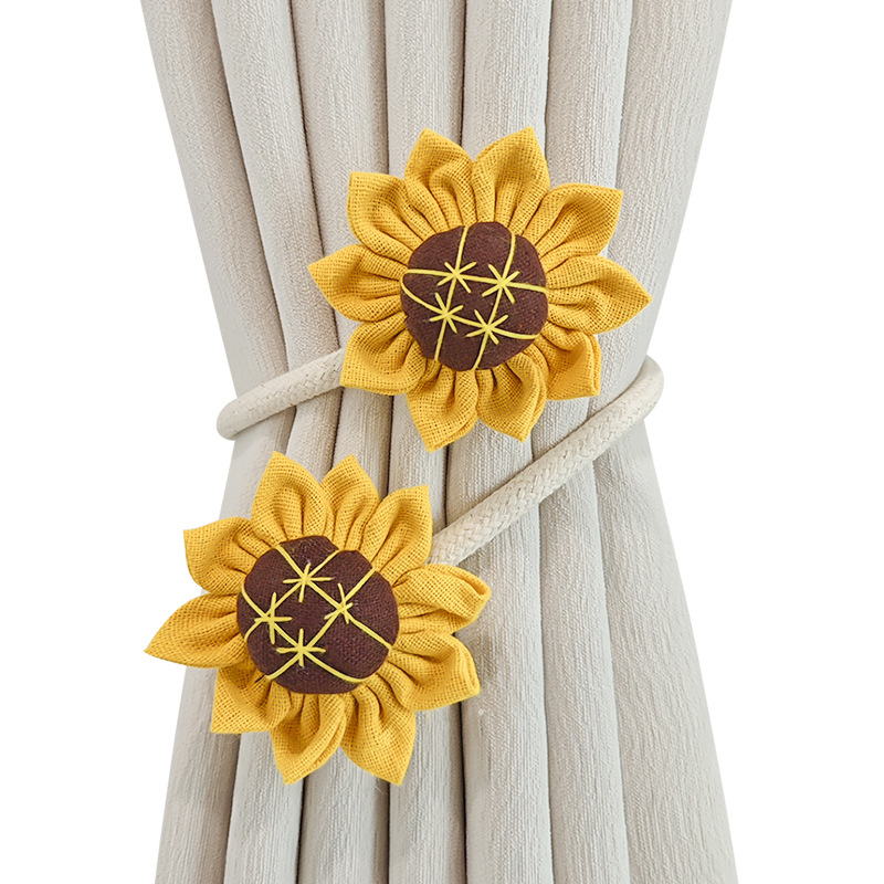 YUNGAO Set benzi pentru perdea din țesătură – pereche, stil modern minimalist, clipsuri de depozitare, personalizabil