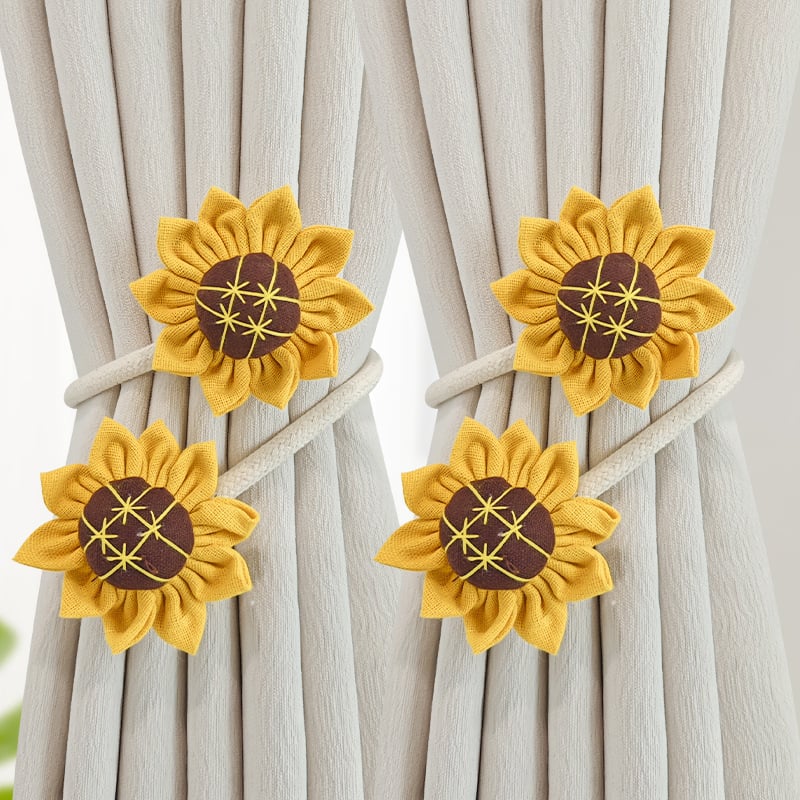 YUNGAO Set benzi pentru perdea din țesătură – pereche, stil modern minimalist, clipsuri de depozitare, personalizabil