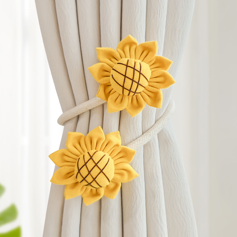 YUNGAO Set benzi pentru perdea din țesătură – pereche, stil modern minimalist, clipsuri de depozitare, personalizabil