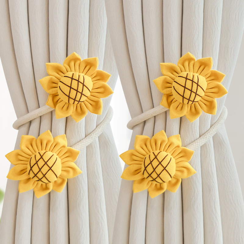 YUNGAO Set benzi pentru perdea din țesătură – pereche, stil modern minimalist, clipsuri de depozitare, personalizabil