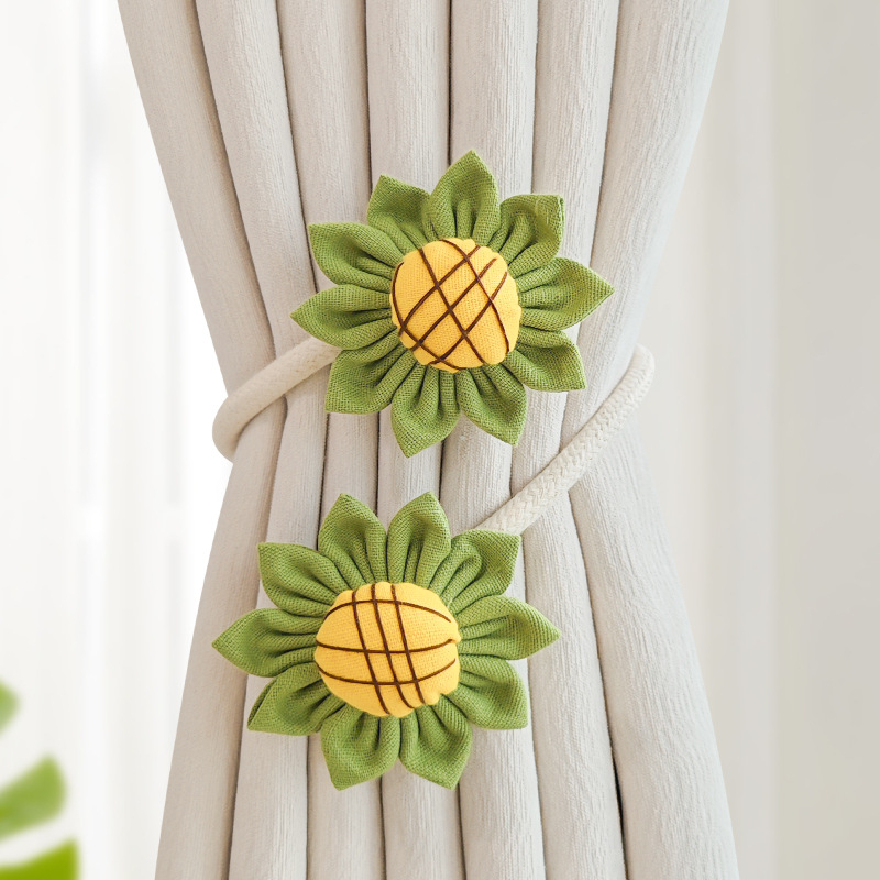 YUNGAO Set benzi pentru perdea din țesătură – pereche, stil modern minimalist, clipsuri de depozitare, personalizabil