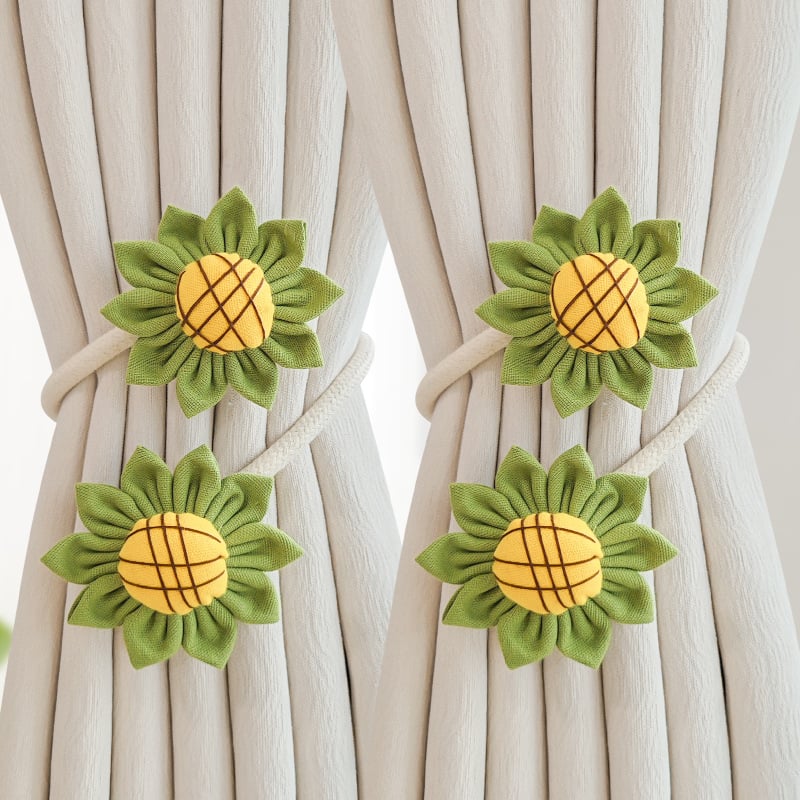 YUNGAO Set benzi pentru perdea din țesătură – pereche, stil modern minimalist, clipsuri de depozitare, personalizabil