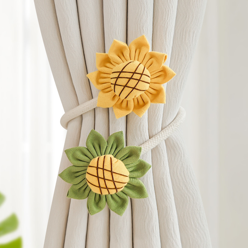 YUNGAO Set benzi pentru perdea din țesătură – pereche, stil modern minimalist, clipsuri de depozitare, personalizabil