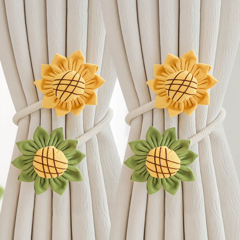 YUNGAO Set benzi pentru perdea din țesătură – pereche, stil modern minimalist, clipsuri de depozitare, personalizabil