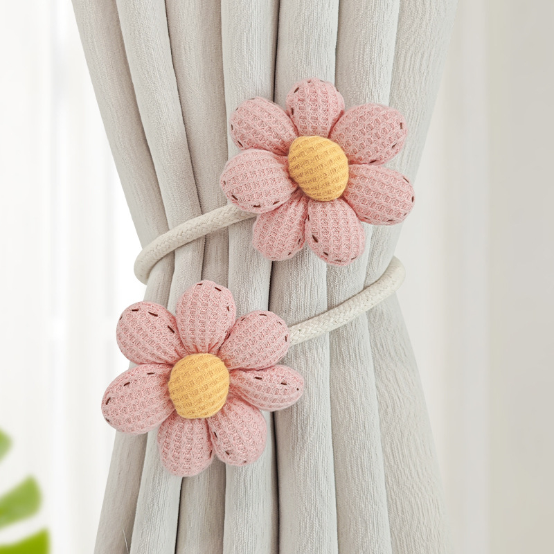 YUNGAO Set benzi pentru perdea din țesătură – pereche, stil modern minimalist, clipsuri de depozitare, personalizabil