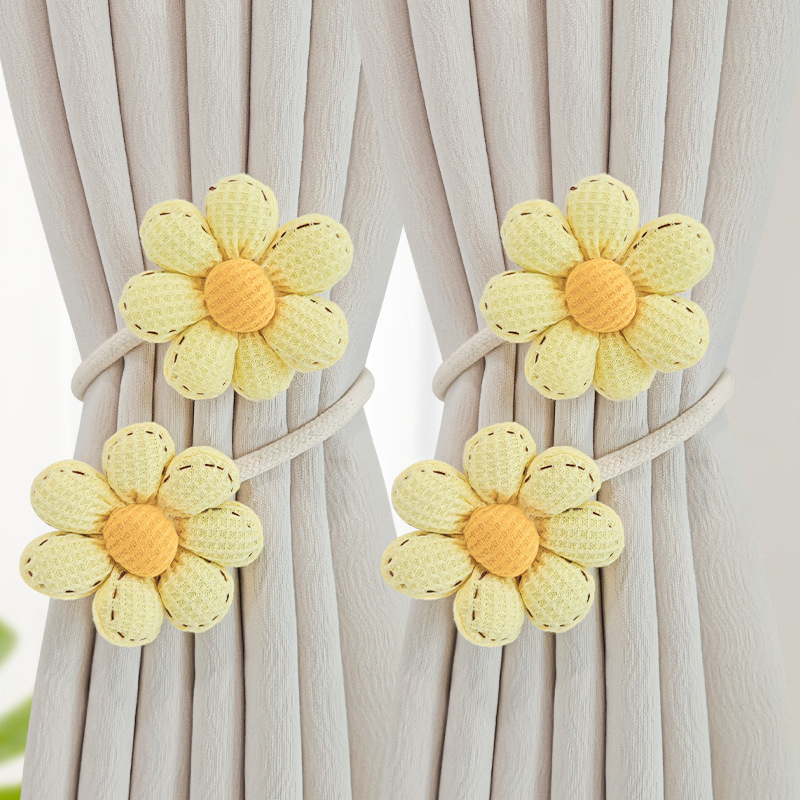 YUNGAO Set benzi pentru perdea din țesătură – pereche, stil modern minimalist, clipsuri de depozitare, personalizabil