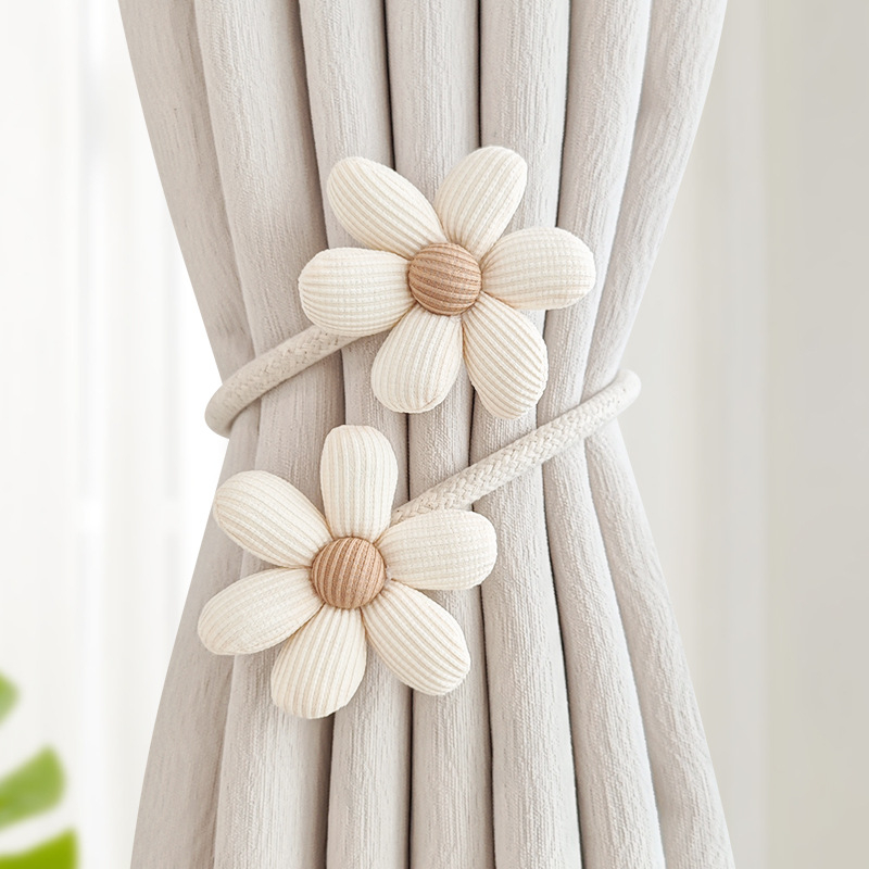 YUNGAO Set benzi pentru perdea din țesătură – pereche, stil modern minimalist, clipsuri de depozitare, personalizabil