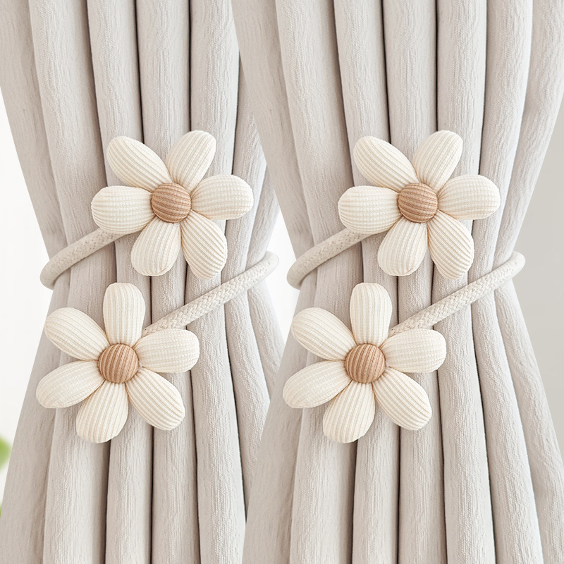 YUNGAO Set benzi pentru perdea din țesătură – pereche, stil modern minimalist, clipsuri de depozitare, personalizabil