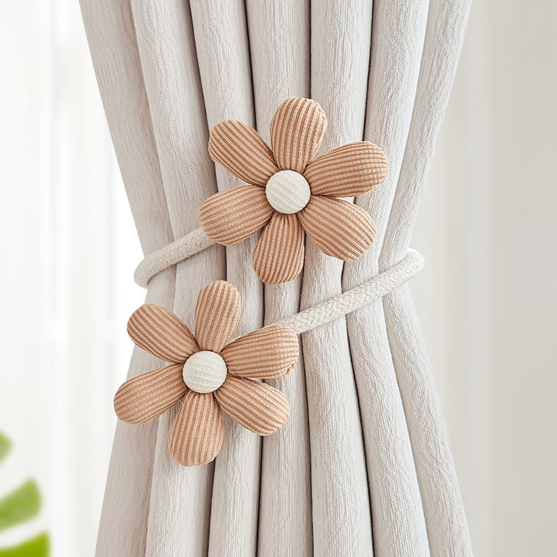 YUNGAO Set benzi pentru perdea din țesătură – pereche, stil modern minimalist, clipsuri de depozitare, personalizabil