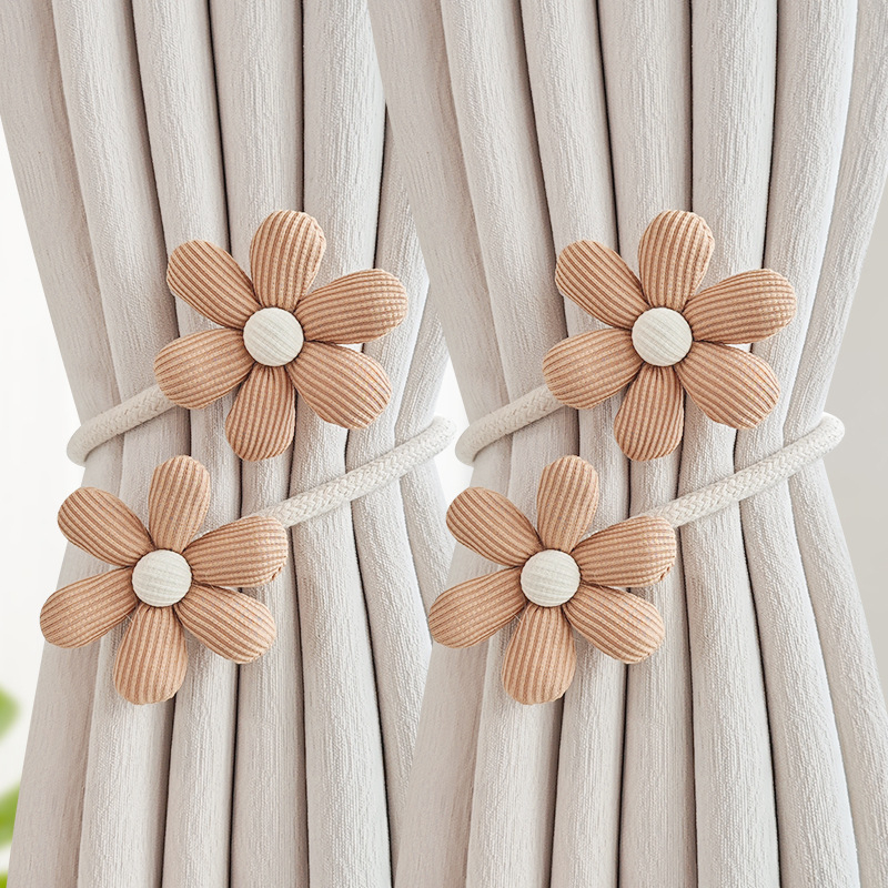 YUNGAO Set benzi pentru perdea din țesătură – pereche, stil modern minimalist, clipsuri de depozitare, personalizabil