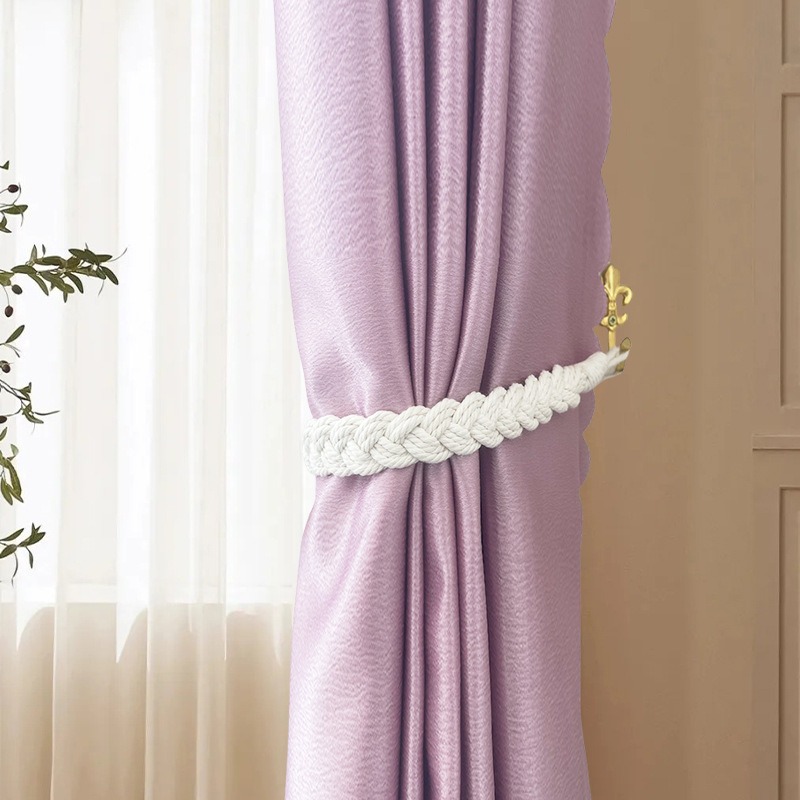 Регулируеми завесни връзки за тюлени завеси, памучен въжен материал, Nordic стил — марка Nine elephants