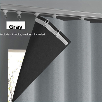 Тъмнозакриваща композитна завеса за спалня и балкон, топлоизолация и защита от слънцето, високо затъмняване 71–90%, без пробиване