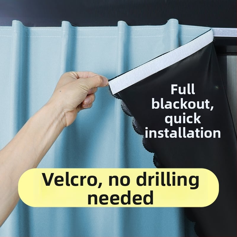 Тъмнозакриваща композитна завеса за спалня и балкон, топлоизолация и защита от слънцето, високо затъмняване 71–90%, без пробиване
