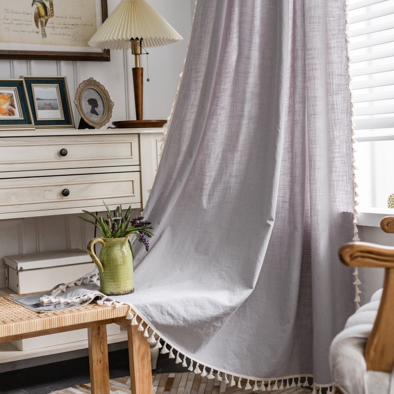 Пердета в скандинавски стил: памучно-ленени завеси, райета, боядени на нишки, частично засенчване 40-70%, модерен минимализъм