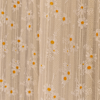 Полиестерна завеса за врата, японски стил, половин завеса за кухня, спалня и антре, с принт на маргаритки