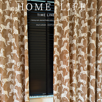 Poliesterio Jacquard užuolaidų audinys, pusapšvietimas 40–70%, tinkamas kampiniams langams ir grindų iki lubų langams, augalų ir gėlių raštas