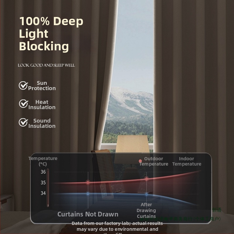 Täielik pimendav kardina elutoa jaoks, Silk Flower materjal, universaalne stiil