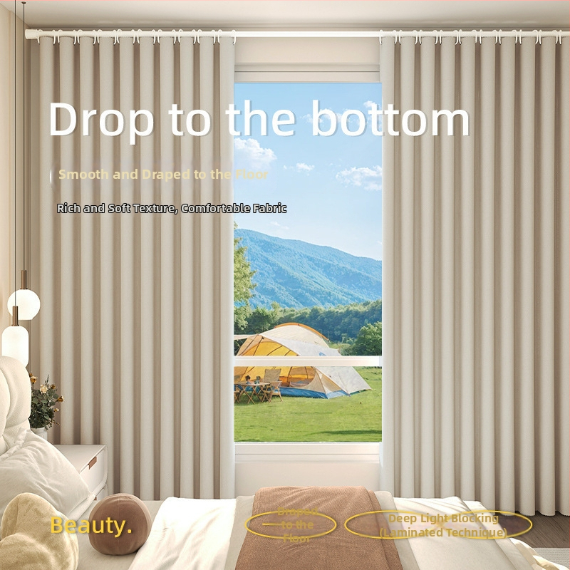 Täielik pimendav kardina elutoa jaoks, Silk Flower materjal, universaalne stiil