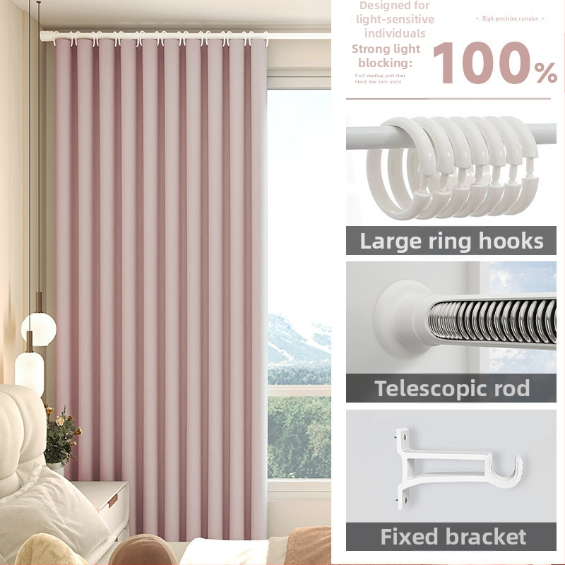 Pilnīgi tumši aizkari dzīvojamajai istabai, Silk Flower materiāls, universālais stils