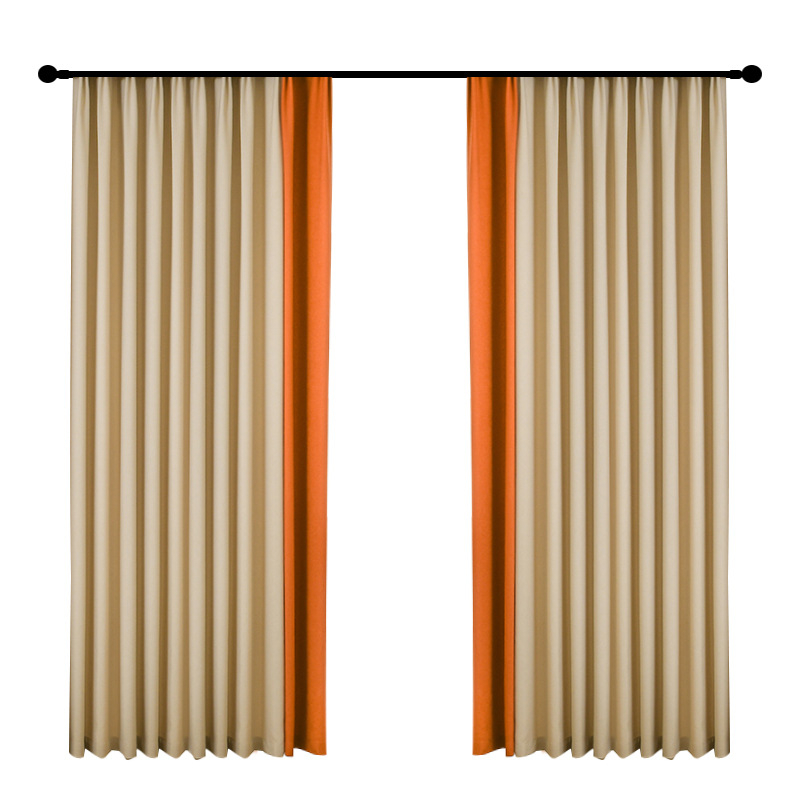 Poliesterinės užuolaidos svetainei, miegamajam ir biurui, aukštas šešėlio sluoksnis 70–90%, panelių siūlių dizainas grindų iki lubų langams