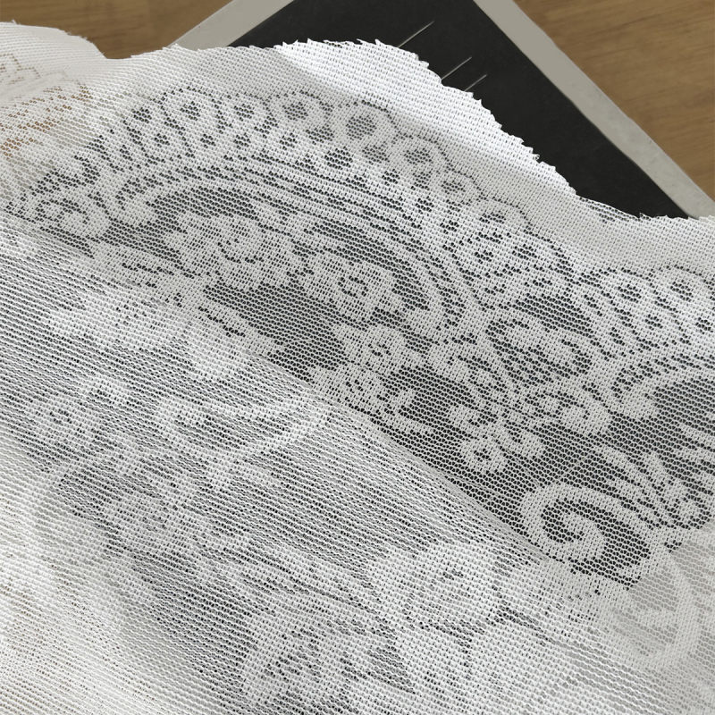 Dantelliga võrkkardin elutoa ja köögi jaoks, polüester, poolvarjutus 40–70%, 100 g/m², kaasaegne minimalistlik stiil