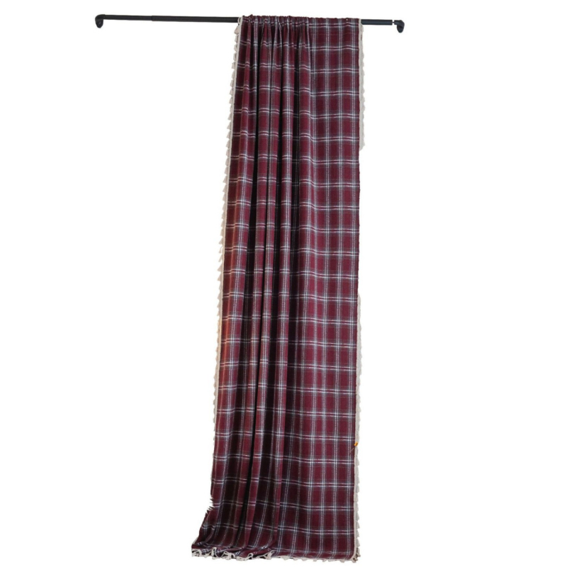 Užuolaidos, medvilnės-lino mišinys, prancūziškas stilius, pusiau užtemdantis dekoras, kampiniam langui — (Prekės ženklas: Ymqy/yi man qi yun; Medžiaga: Medvilnė; Pagrindinė audinio sudėtis: Medvilnė ir linas; Audinio sudėtis: 90%; Funkcija: dekoratyvinis p