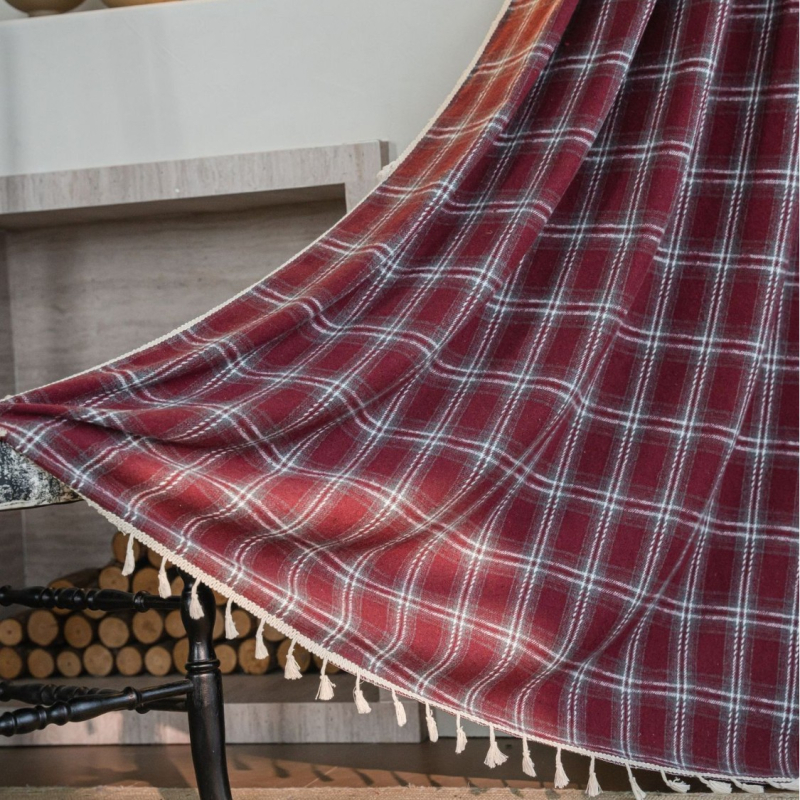 Užuolaidos, medvilnės-lino mišinys, prancūziškas stilius, pusiau užtemdantis dekoras, kampiniam langui — (Prekės ženklas: Ymqy/yi man qi yun; Medžiaga: Medvilnė; Pagrindinė audinio sudėtis: Medvilnė ir linas; Audinio sudėtis: 90%; Funkcija: dekoratyvinis p