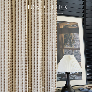 Prancūziško stiliaus dryžuotos užuolaidos, poliesterio jacquard audinys, didelis šešėliavimas 70–90%, tinkamos svetainei, miegamajam ir vaikų kambariui