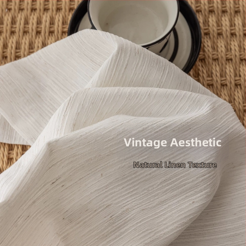 Chenille linane võrk-kardin, lõngaga värvitud polüester, poolläbipaistev, kuid mitte läbipaistev, kaasaegne lihtsus, sobib elutuppa ja magamistuppa