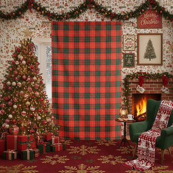 Langų užuolaidos Amerikos stiliaus su languotu raštu, spauda, poliesteris, dalinė šešėlinė 40–70%, tinkama svetainei, miegamajam, restoranui, balkonui; Chu rou