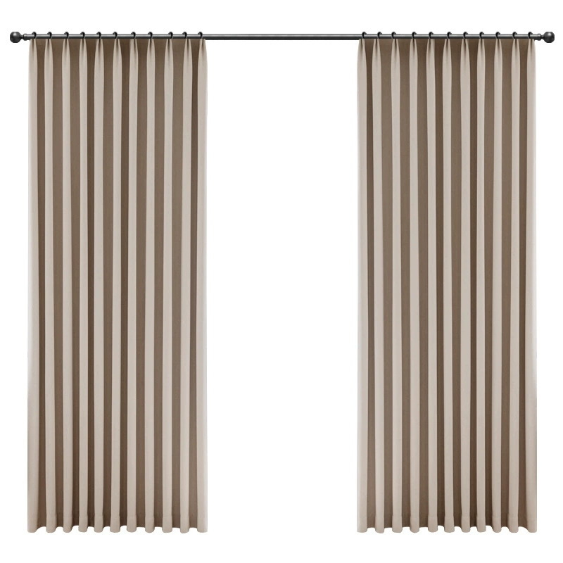 Dvigubos Chenille užuolaidos su herringbone tekstūra, užuolaidų tamsinimas 70–90%, kreminis stilius