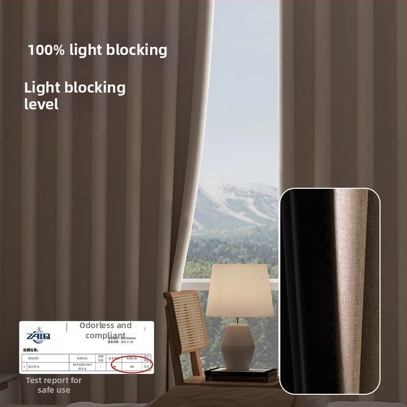 Poliesterinė užuolaida su dideliu tamsinimu 71-90%, skirta svetainei, miegamajam, biurui, restoranui ir įėjimui, šiuolaikinio minimalistinio stiliaus